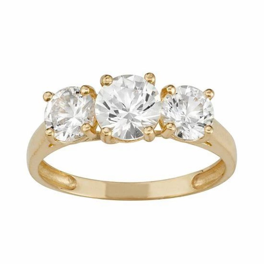 * Designs By Gioelli 10K Gold 3-Stone Ring | Jewelry