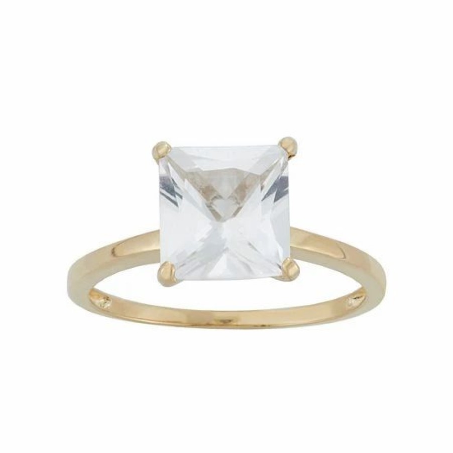 * Designs By Gioelli Lab-Created White Sapphire 10K Gold Ring | Jewelry