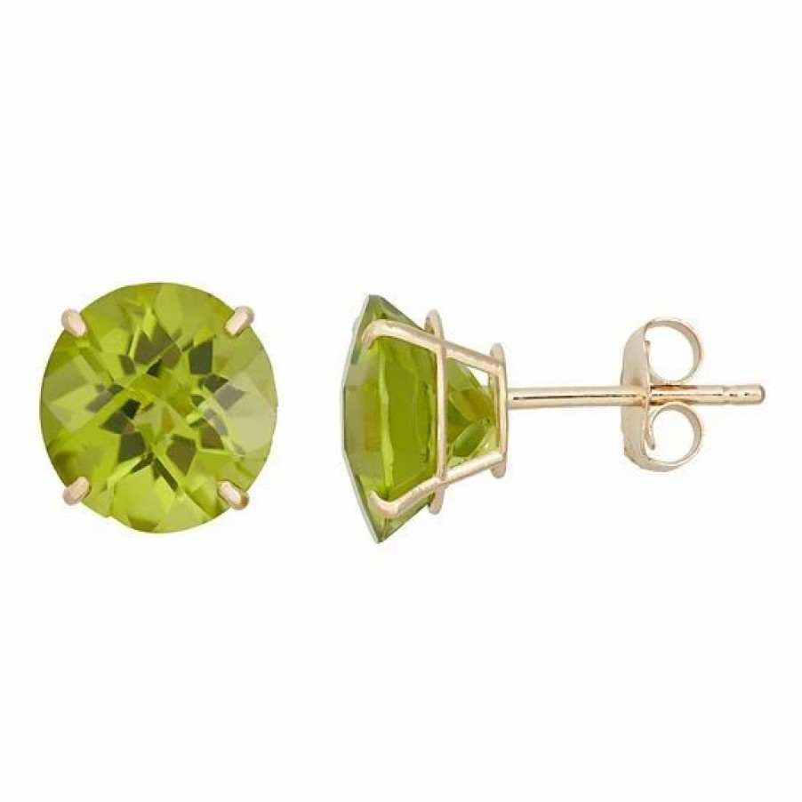 * Designs By Gioelli Peridot 10K Gold Stud Earrings | Jewelry