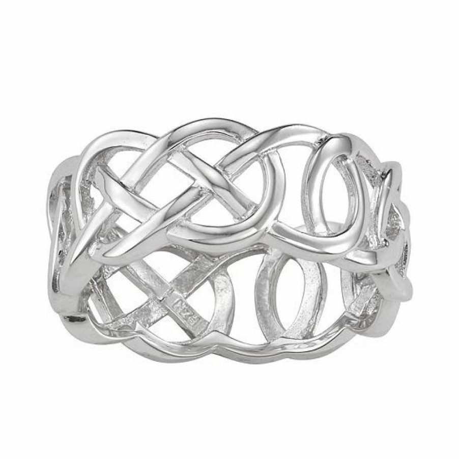 * Designs By Gioelli Sterling Silver Interlocking Filigree Friendship Ring | Jewelry