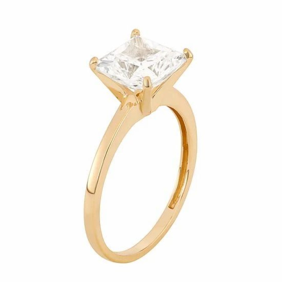 * Designs By Gioelli Cubic Zirconia Solitaire Engagement Ring In 10K Gold | Jewelry