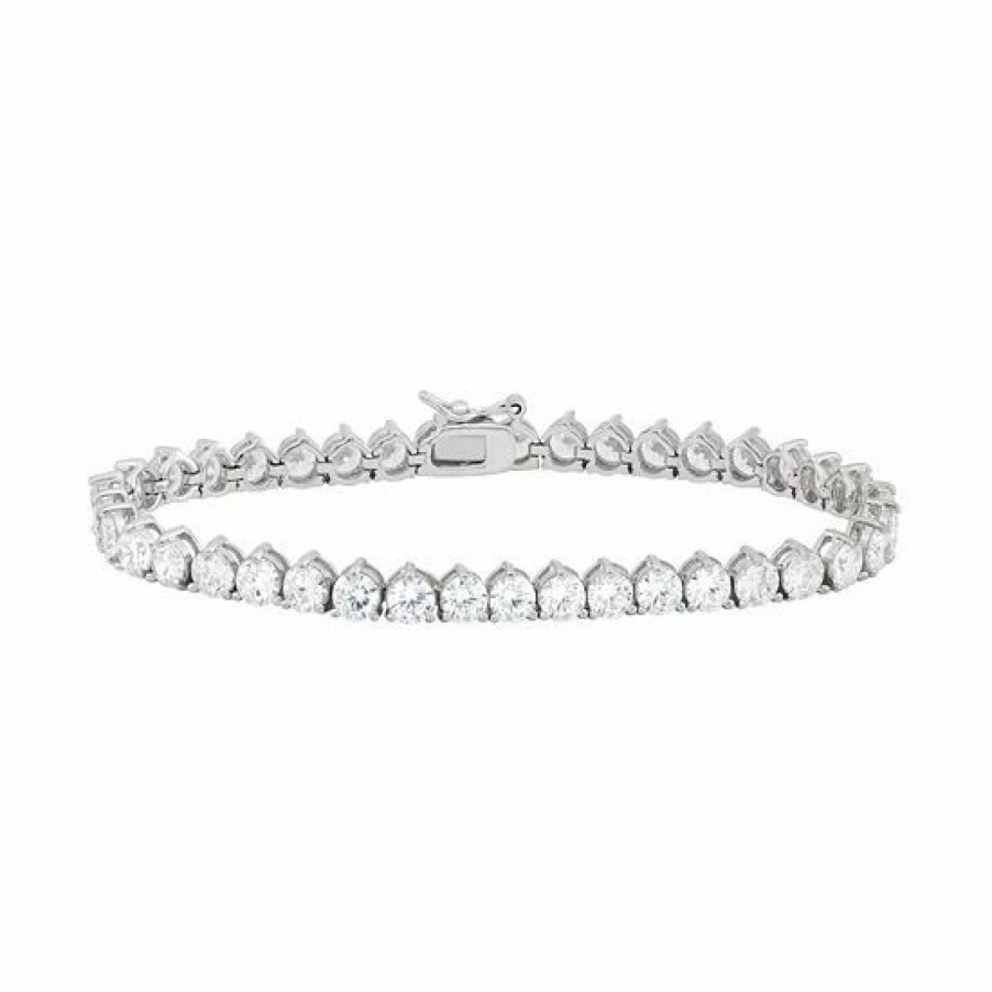 * Designs By Gioelli Sterling Silver Lab-Created White Sapphire Tennis Bracelet | Jewelry