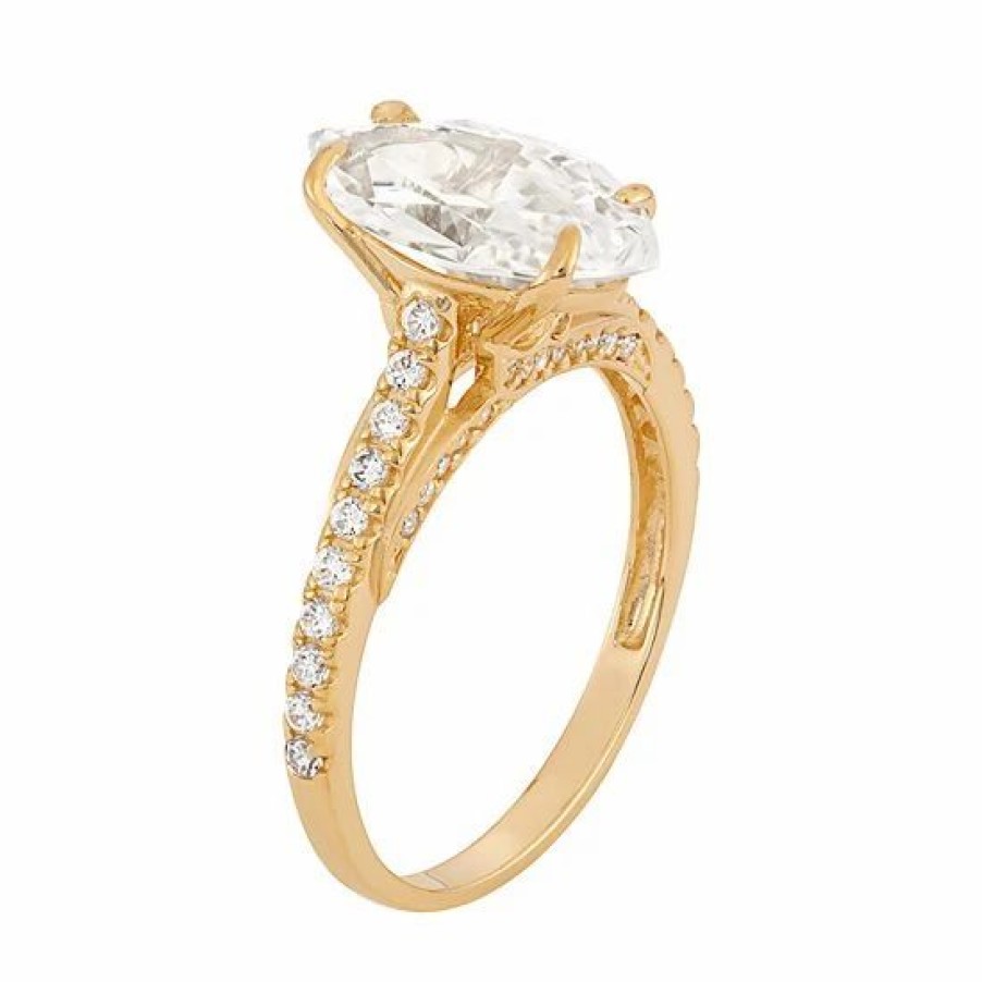 * Designs By Gioelli 10K Gold Cubic Zirconia Marquise Engagement Ring | Jewelry