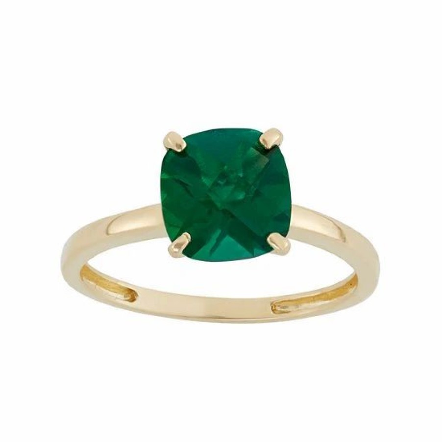 * Designs By Gioelli Lab-Created Emerald 10K Gold Ring | Jewelry