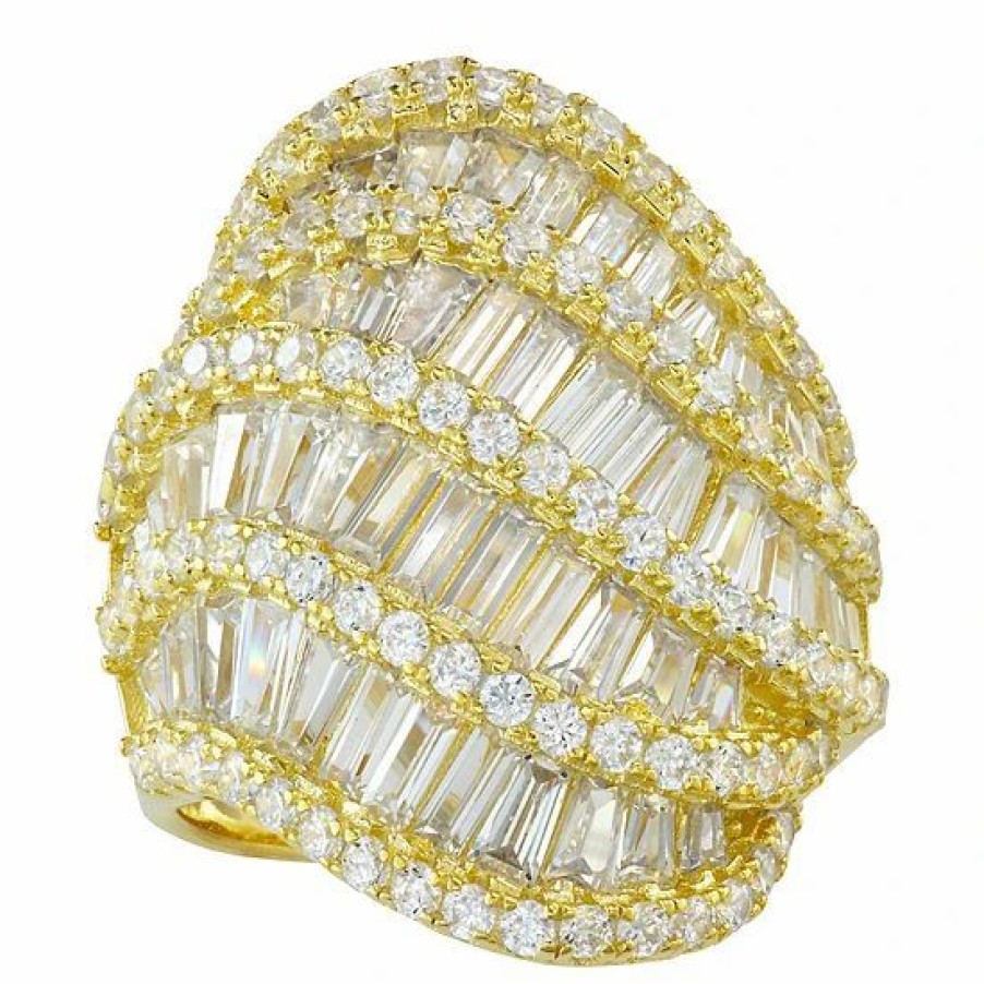 * Designs By Gioelli Cubic Zirconia Baguette Multi-Row Ring | Jewelry