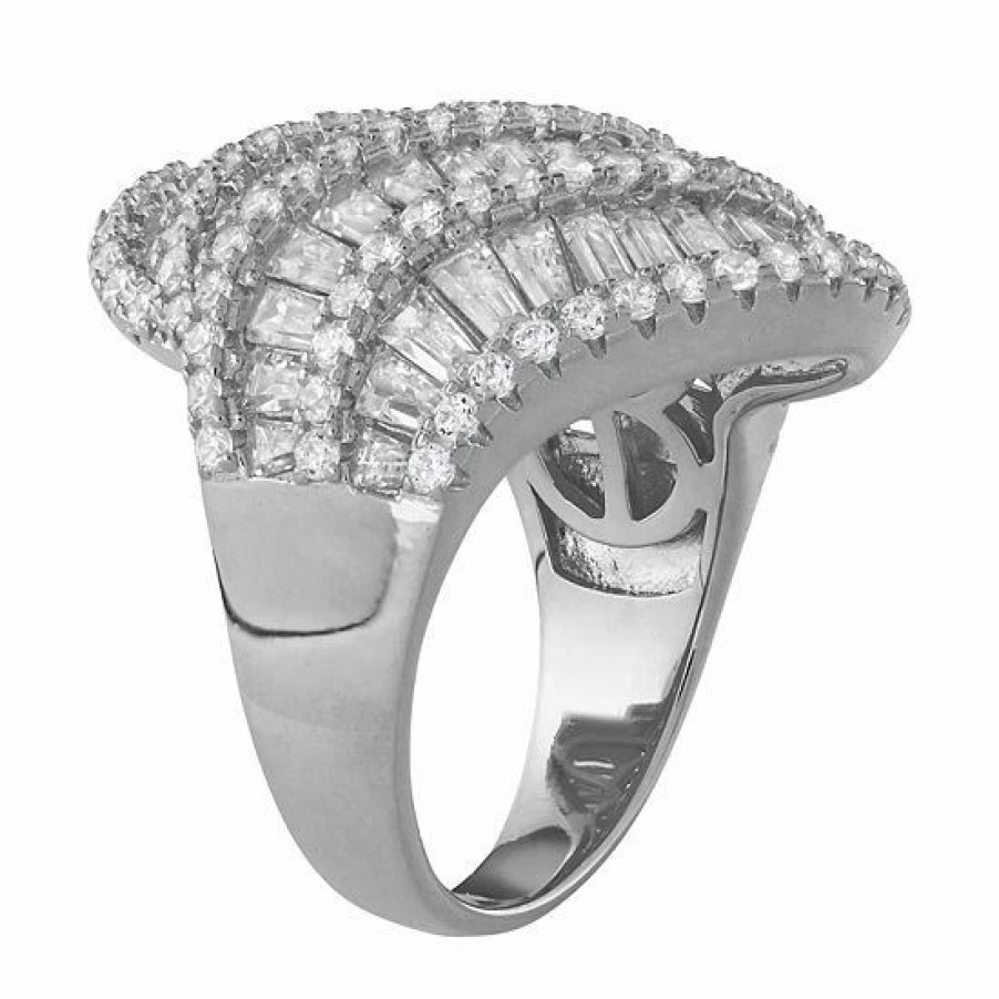 * Designs By Gioelli Cubic Zirconia Baguette Multi-Row Ring | Jewelry