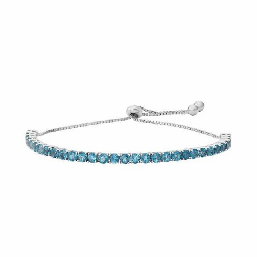 * Designs By Gioelli Sterling Silver Blue Topaz Lariat Bracelet | Jewelry