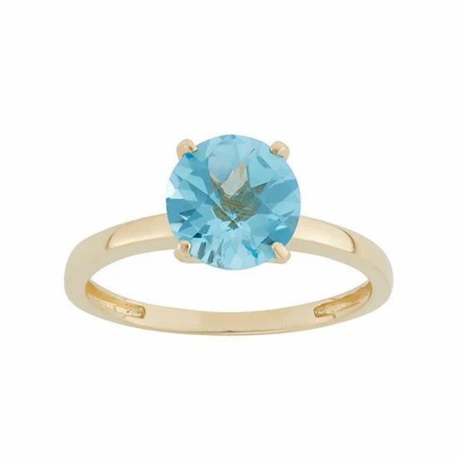 * Designs By Gioelli Swiss Blue Topaz 10K Gold Ring | Jewelry