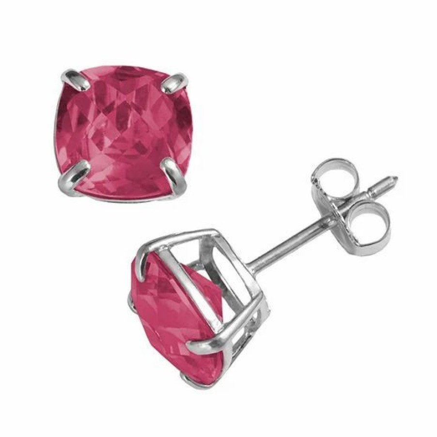 * Designs By Gioelli Sterling Silver Lab-Created Ruby Stud Earrings | Jewelry