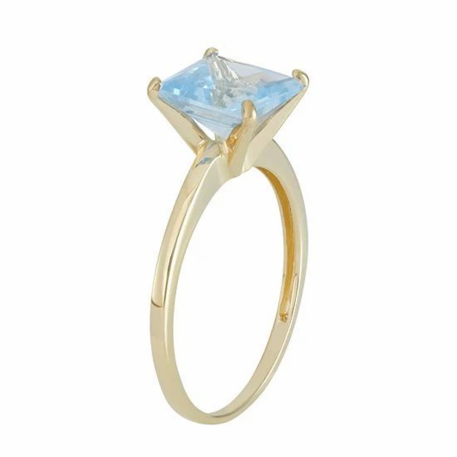 * Designs By Gioelli Lab-Created Aquamarine 10K Gold Ring | Jewelry