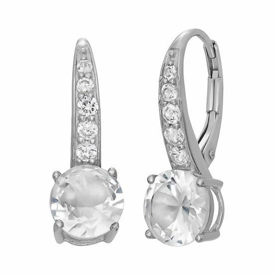 * Designs By Gioelli Lab-Created White Sapphire Sterling Silver Drop Earrings | Jewelry