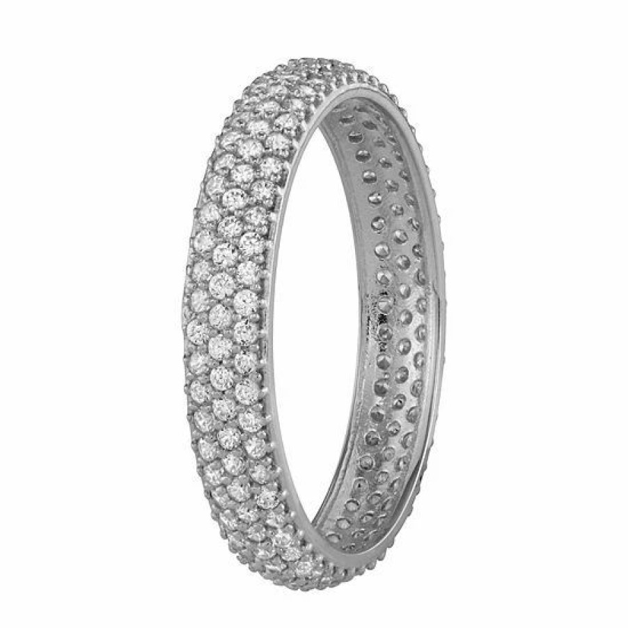 * Designs By Gioelli 10K Gold Cubic Zirconia Pave Band | Jewelry