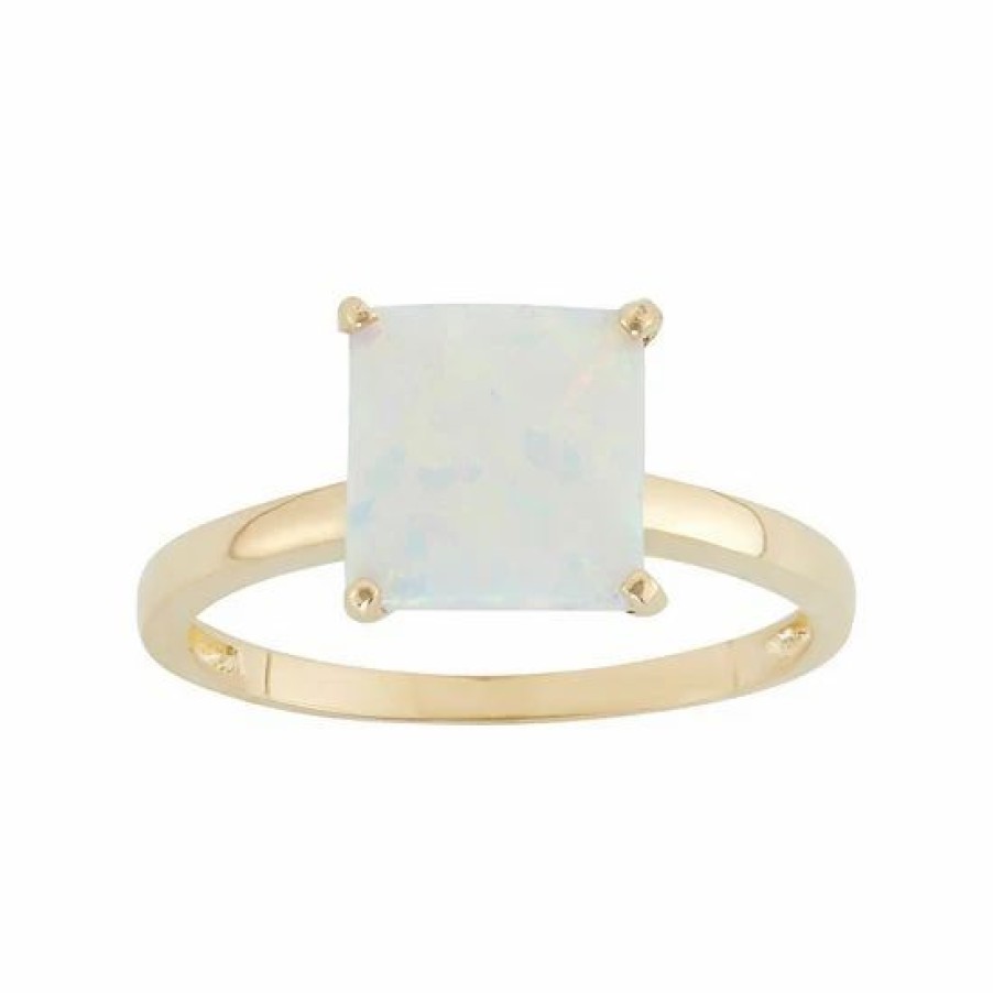 * Designs By Gioelli Lab-Created Opal 10K Gold Ring | Jewelry