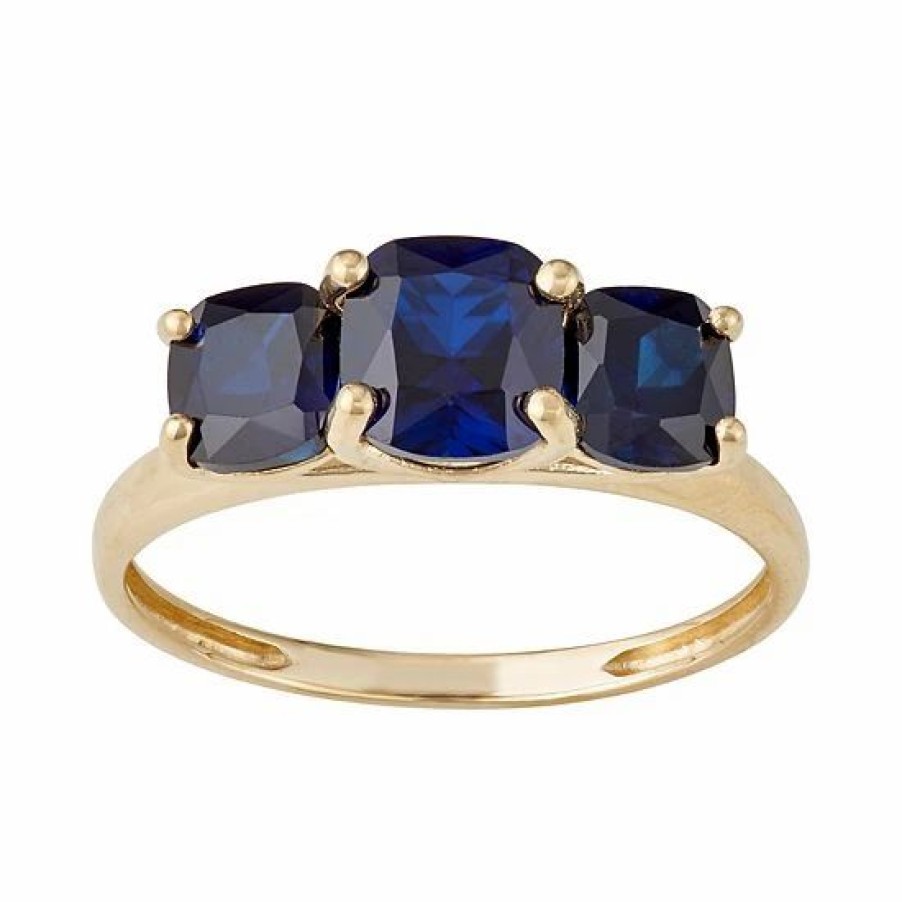 * Designs By Gioelli 10K Gold 3-Stone Cushion Ring | Jewelry