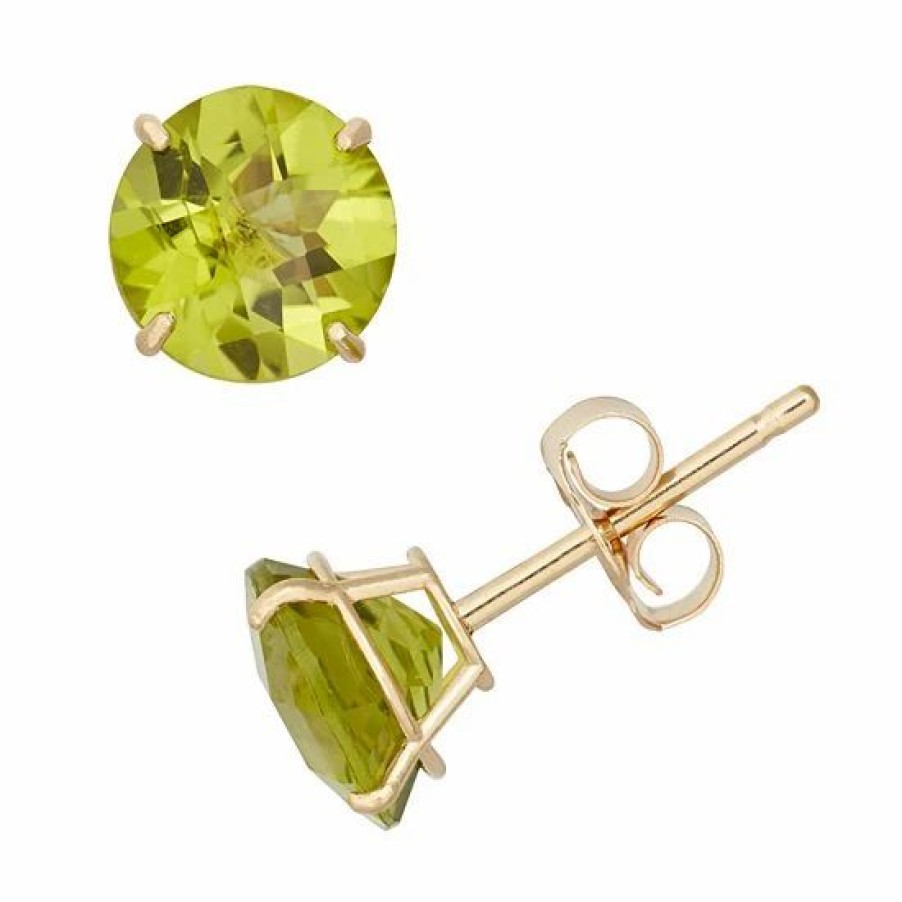 * Designs By Gioelli Peridot 10K Gold Stud Earrings | Jewelry