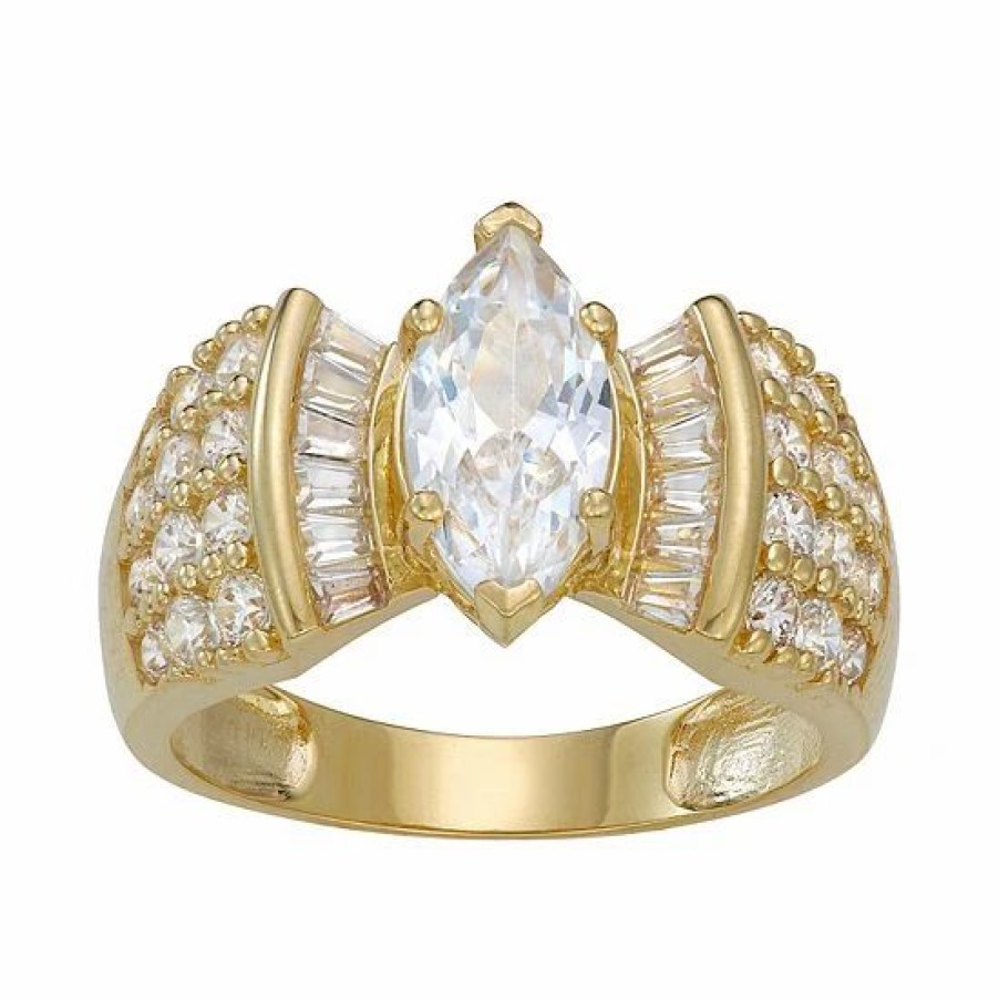 * Designs By Gioelli 10K Gold Cubic Zirconia Marquise Ring | Jewelry