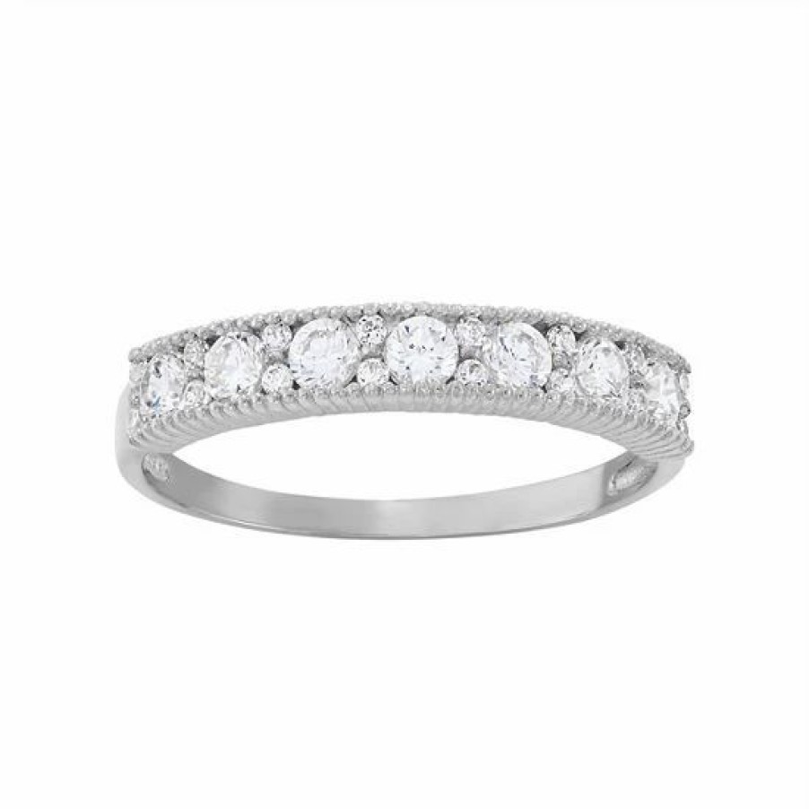 * Designs By Gioelli Cubic Zirconia Wedding Ring In 10K White Gold | Jewelry