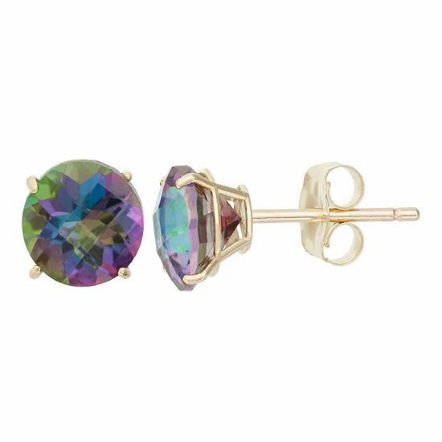 * Designs By Gioelli Mystic Topaz 10K Gold Stud Earrings | Jewelry