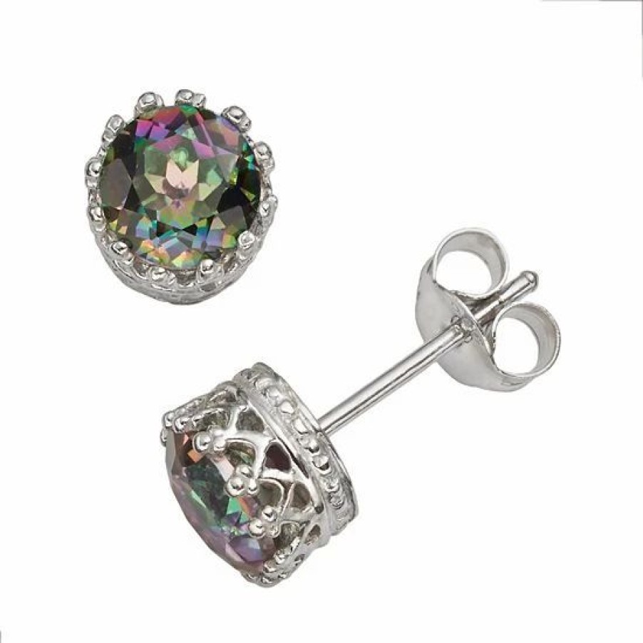 * Designs By Gioelli Sterling Silver Rainbow Quartz Stud Earrings | Jewelry