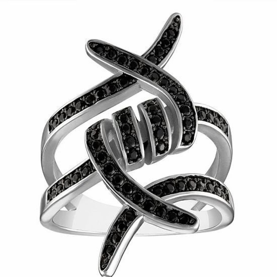 * Designs By Gioelli Sterling Silver Black Spinel Ring | Jewelry