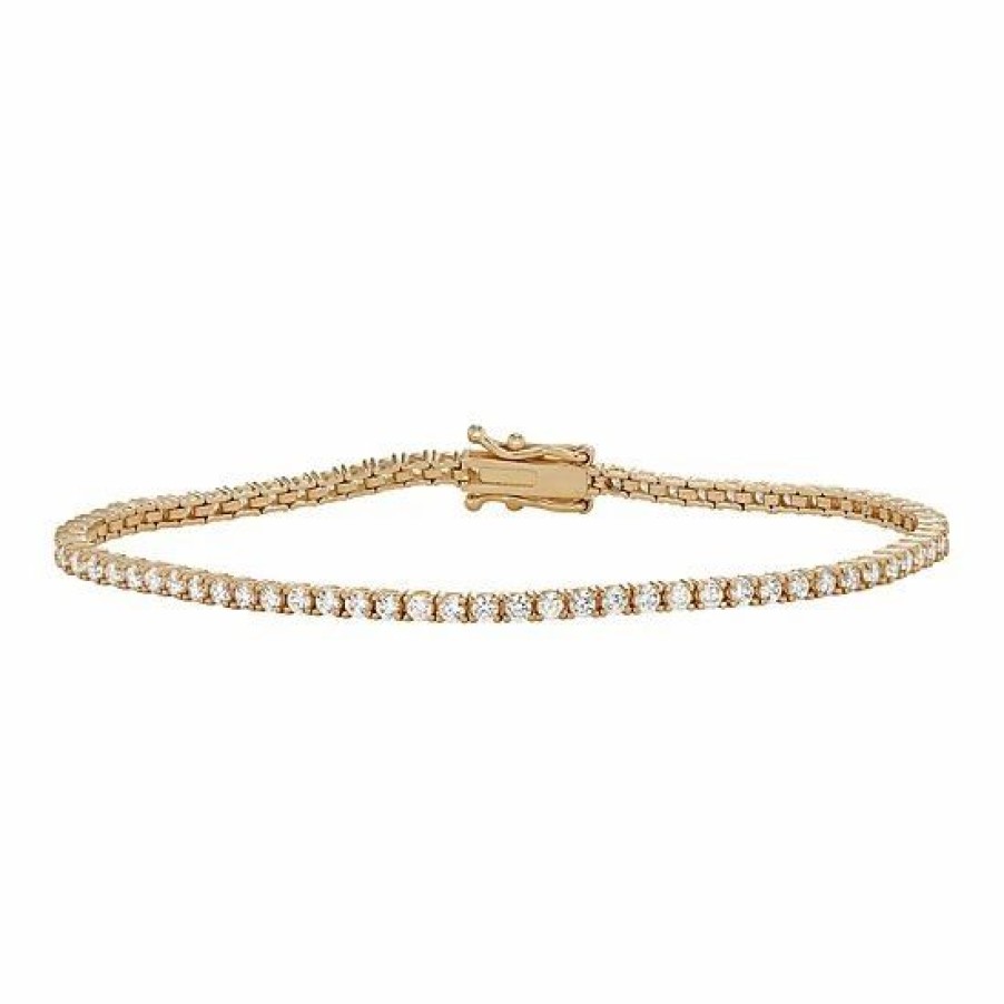 * Designs By Gioelli 10K Gold Cubic Zirconia Tennis Bracelet | Jewelry