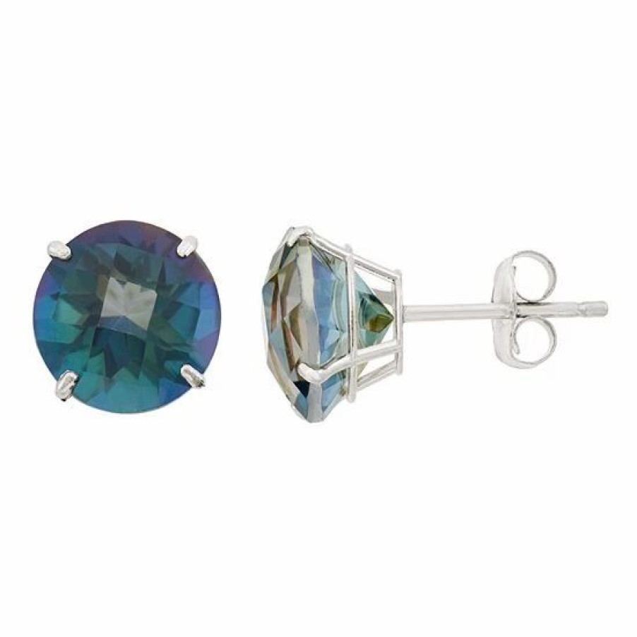 * Designs By Gioelli Mystic Topaz 10K White Gold Stud Earrings | Jewelry