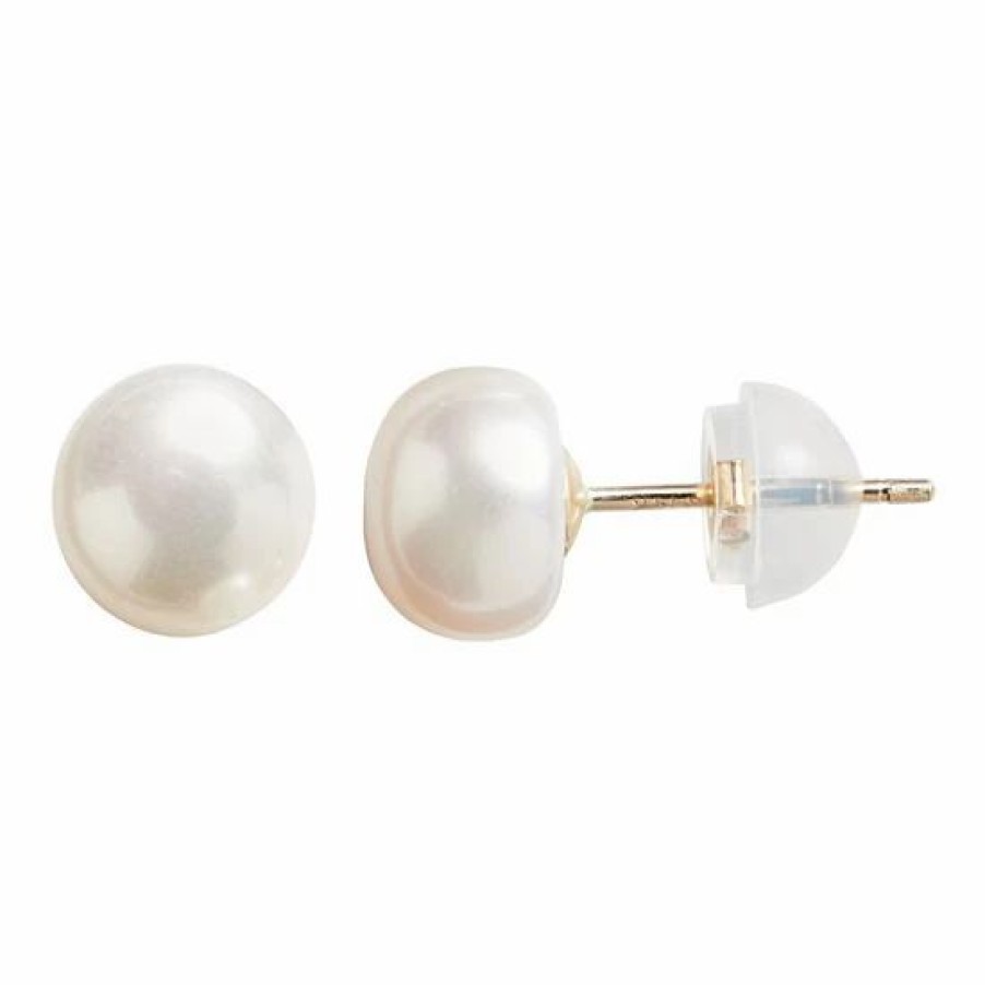 * Designs By Gioelli 14K Gold Freshwater Cultured Pearl Stud Earrings | Jewelry