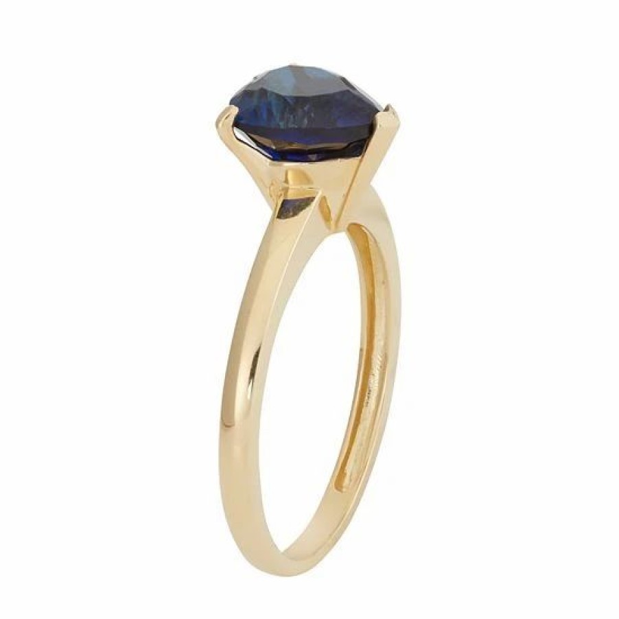 * Designs By Gioelli Lab-Created Sapphire 10K Gold Heart Ring | Jewelry