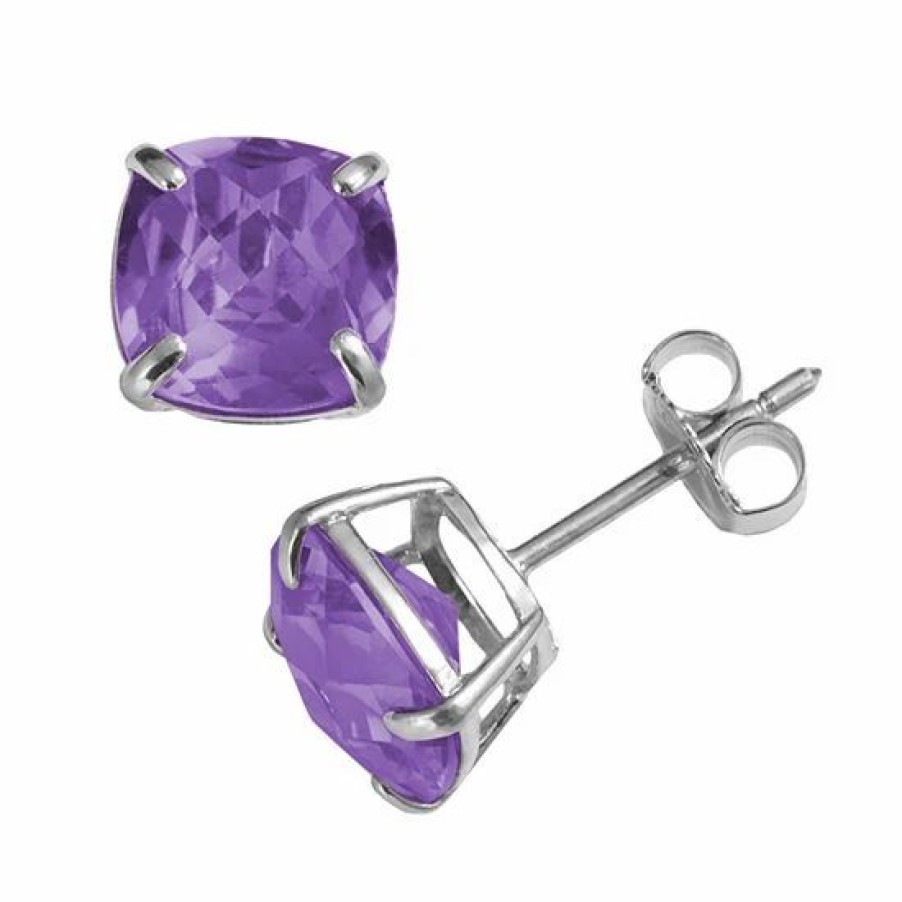 * Designs By Gioelli Sterling Silver Amethyst Stud Earrings | Jewelry