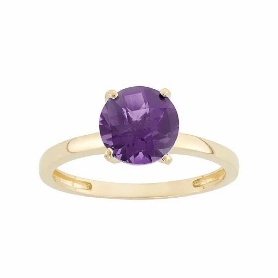 * Designs By Gioelli Amethyst 10K Gold Solitaire Ring | Jewelry