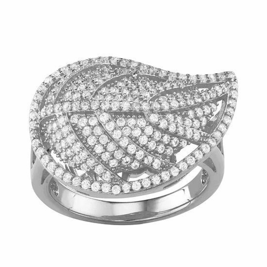 * Designs By Gioelli Cubic Zirconia Leaf Ring | Jewelry