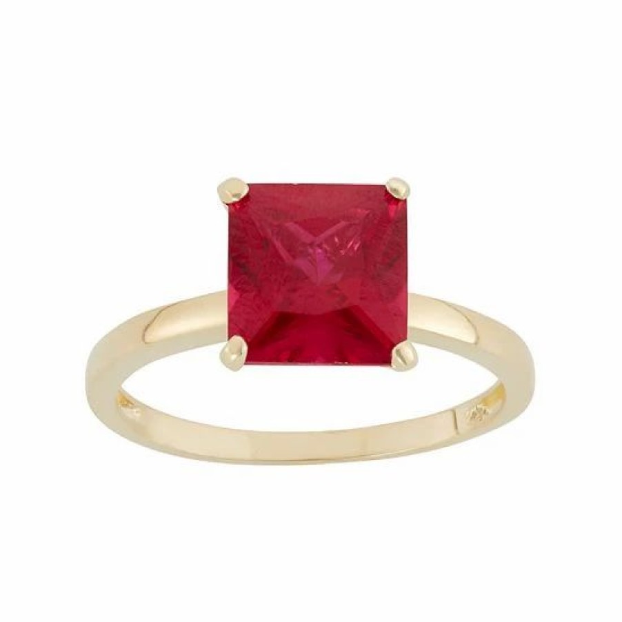 * Designs By Gioelli Lab-Created Ruby 10K Gold Ring | Jewelry