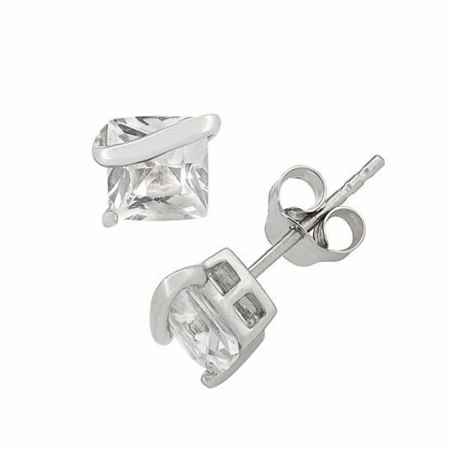 * Designs By Gioelli Lab-Created White Sapphire Sterling Silver Stud Earrings | Jewelry