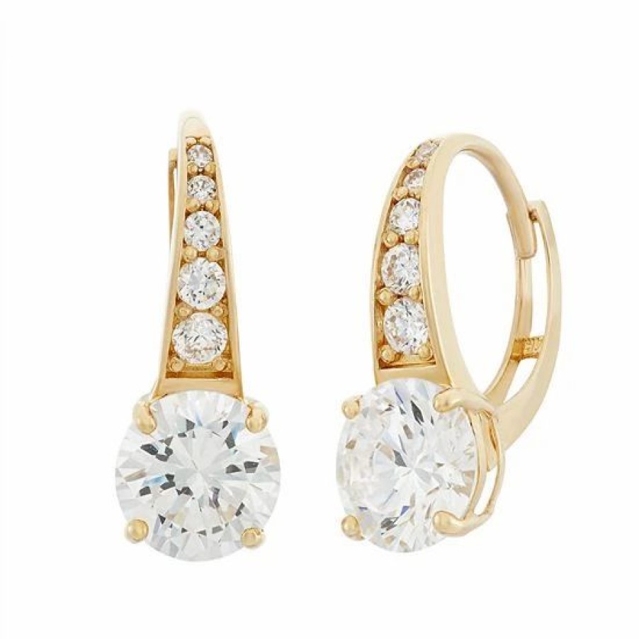 * Designs By Gioelli Cubic Zirconia 10K Gold Graduate Drop Earrings | Jewelry