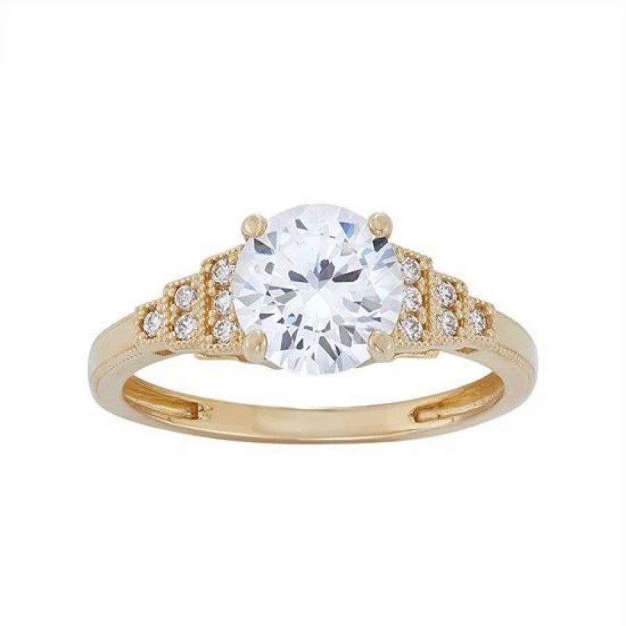 * Designs By Gioelli Cubic Zirconia Engagement Ring In 10K Gold | Jewelry