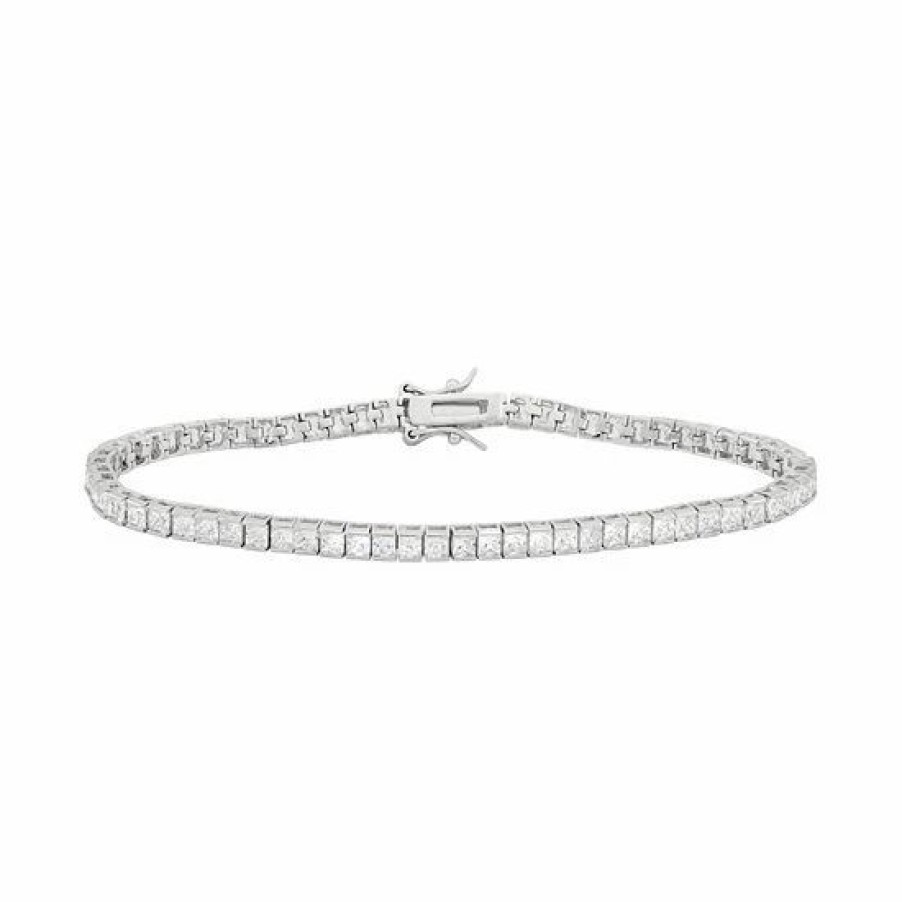 * Designs By Gioelli Sterling Silver Lab-Created White Sapphire Tennis Bracelet | Jewelry