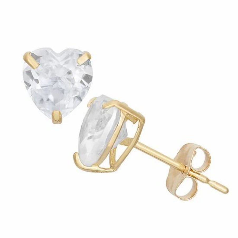 * Designs By Gioelli 14K Gold Cubic Zirconia Stud Earrings | Jewelry