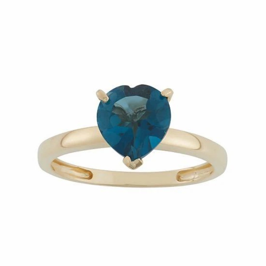 * Designs By Gioelli London Blue Topaz 10K Gold Heart Ring | Jewelry