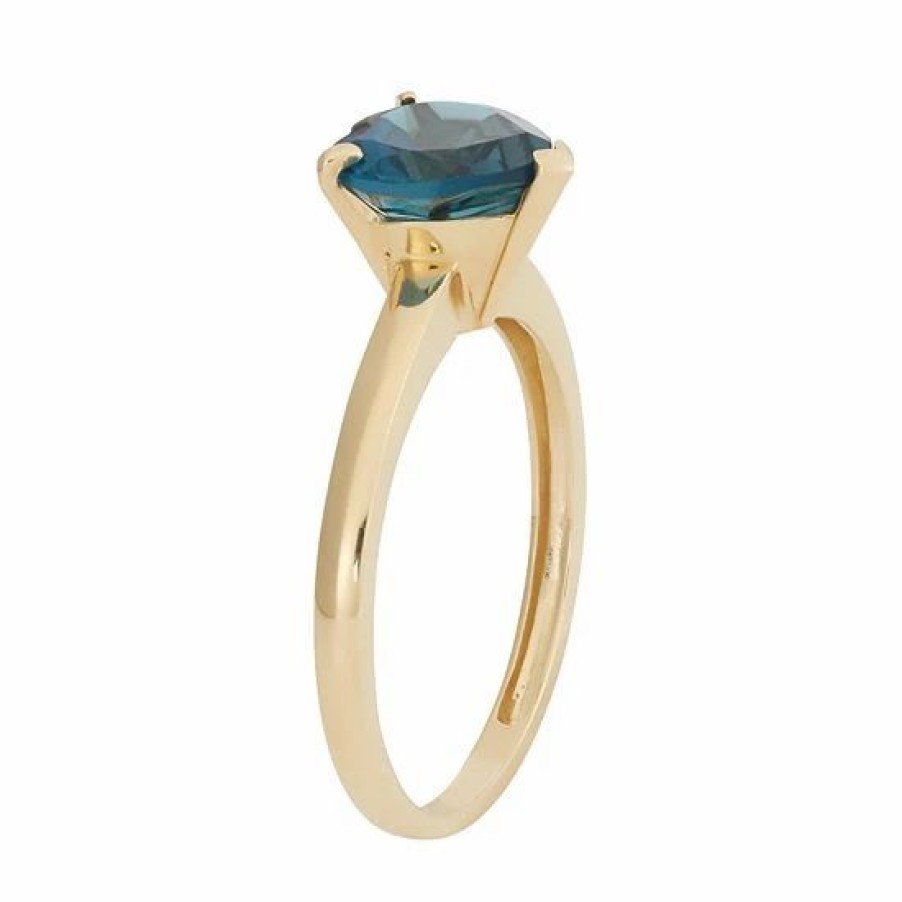 * Designs By Gioelli London Blue Topaz 10K Gold Heart Ring | Jewelry