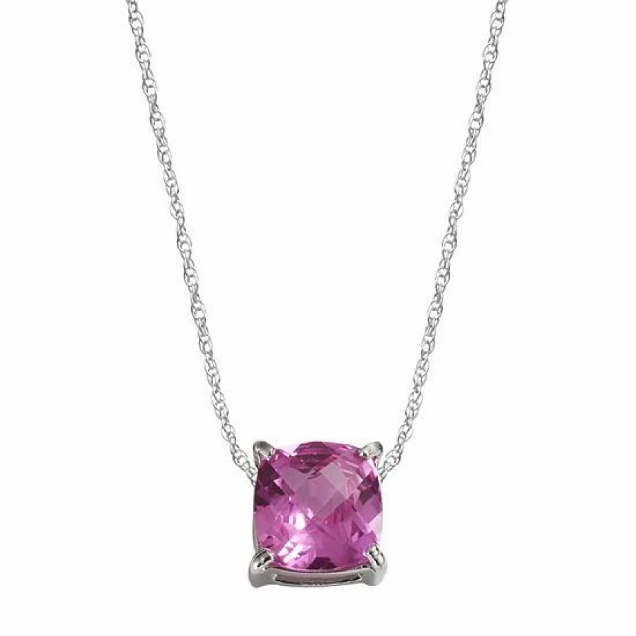 * Designs By Gioelli Sterling Silver Lab-Created Pink Sapphire Pendant | Jewelry