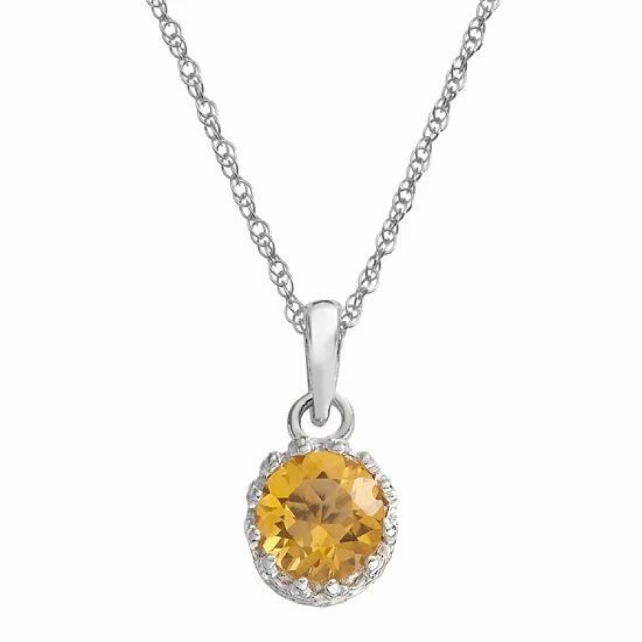 * Designs By Gioelli Sterling Silver Citrine Pendant | Jewelry