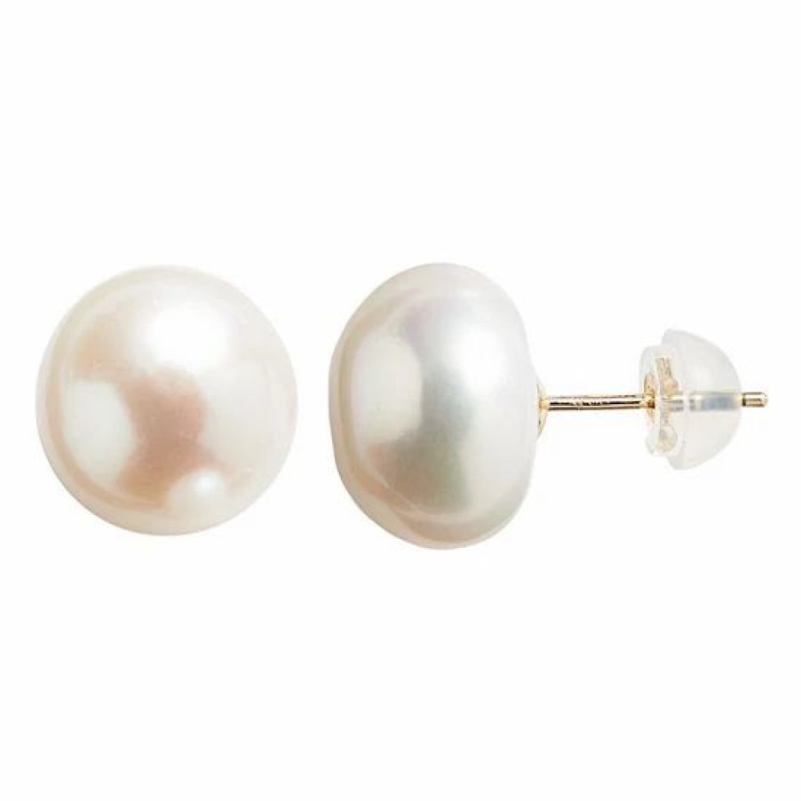 * Designs By Gioelli 14K Gold Freshwater Cultured Pearl Stud Earrings | Jewelry