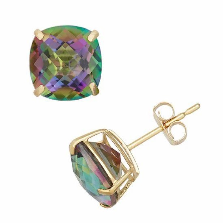 * Designs By Gioelli Mystic Topaz 10K Gold Stud Earrings | Jewelry