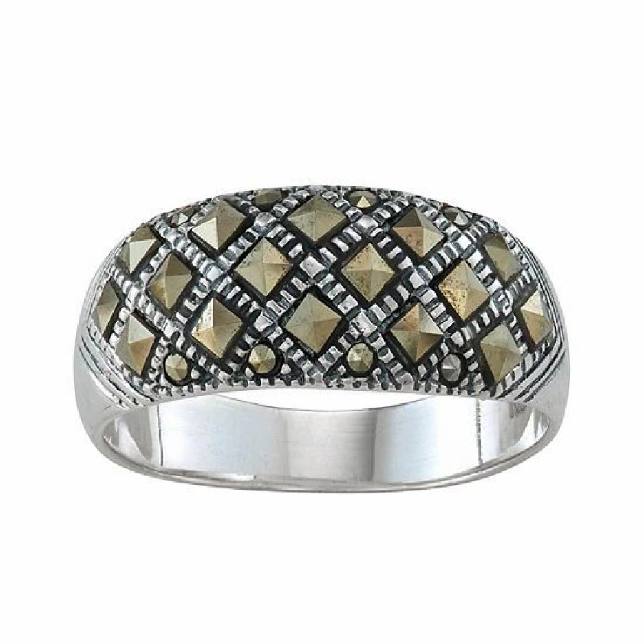 * Designs By Gioelli Sterling Silver Marcasite Lattice Ring | Jewelry