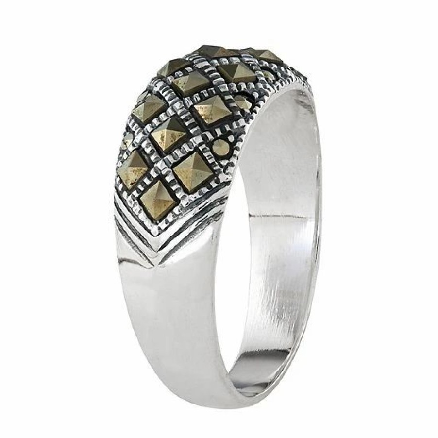 * Designs By Gioelli Sterling Silver Marcasite Lattice Ring | Jewelry