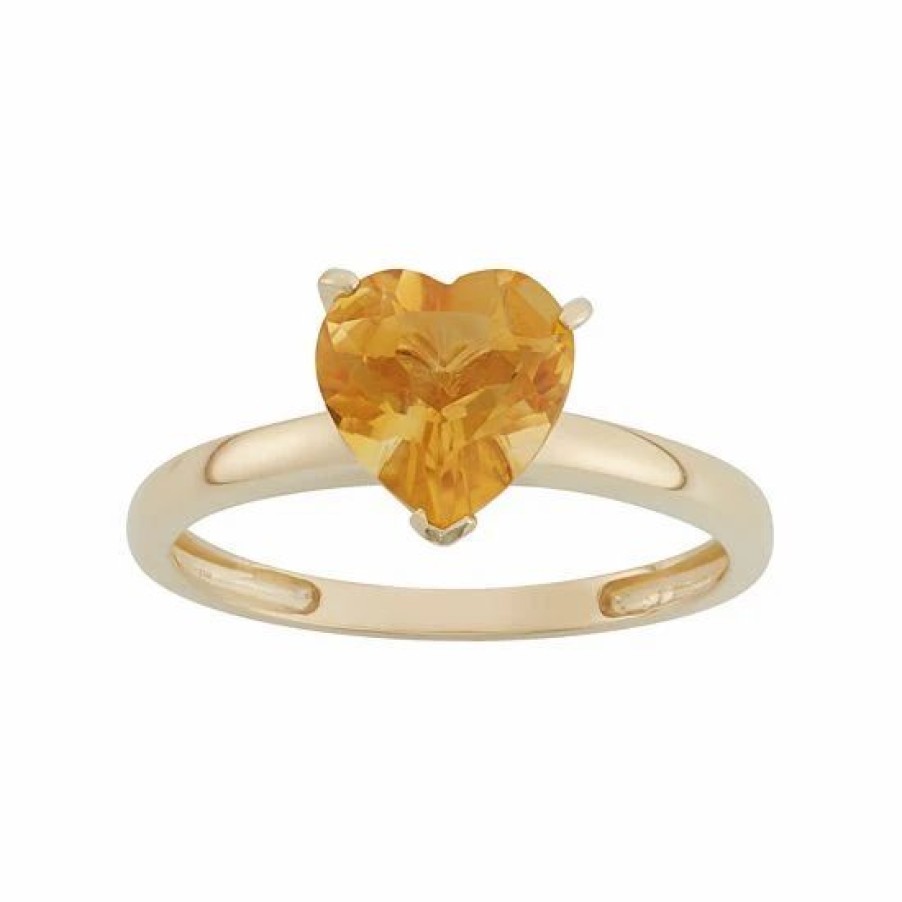 * Designs By Gioelli Citrine 10K Gold Heart Ring | Jewelry