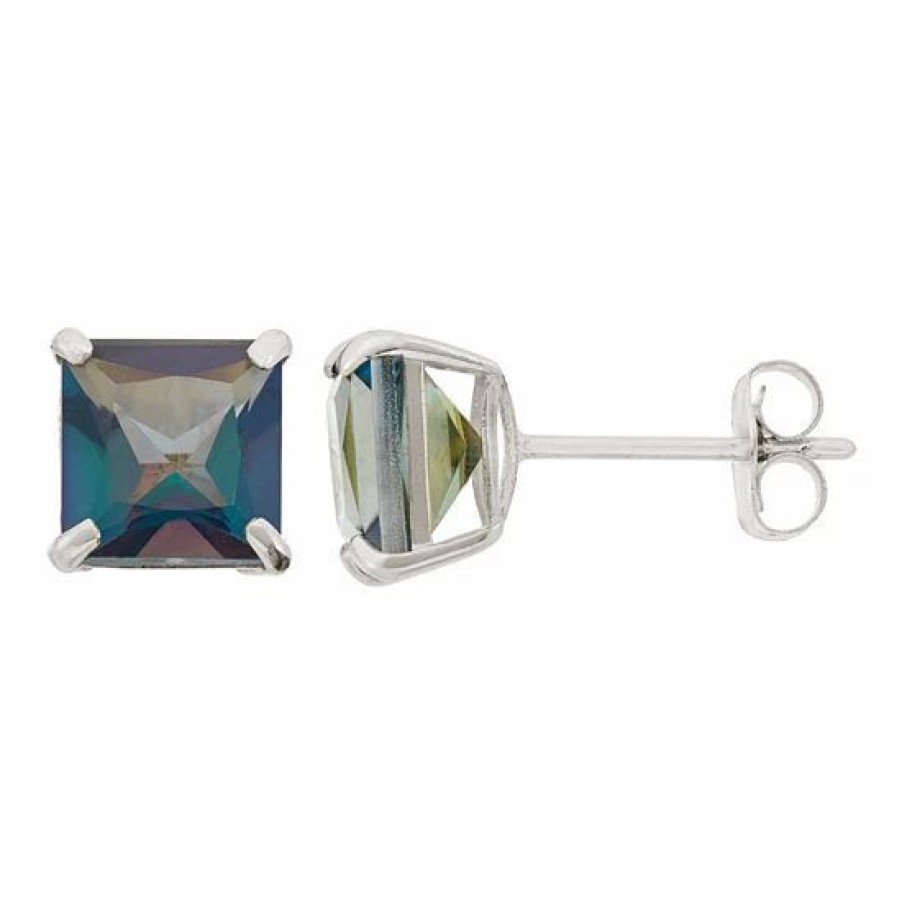 * Designs By Gioelli Mystic Topaz 10K White Gold Stud Earrings | Jewelry