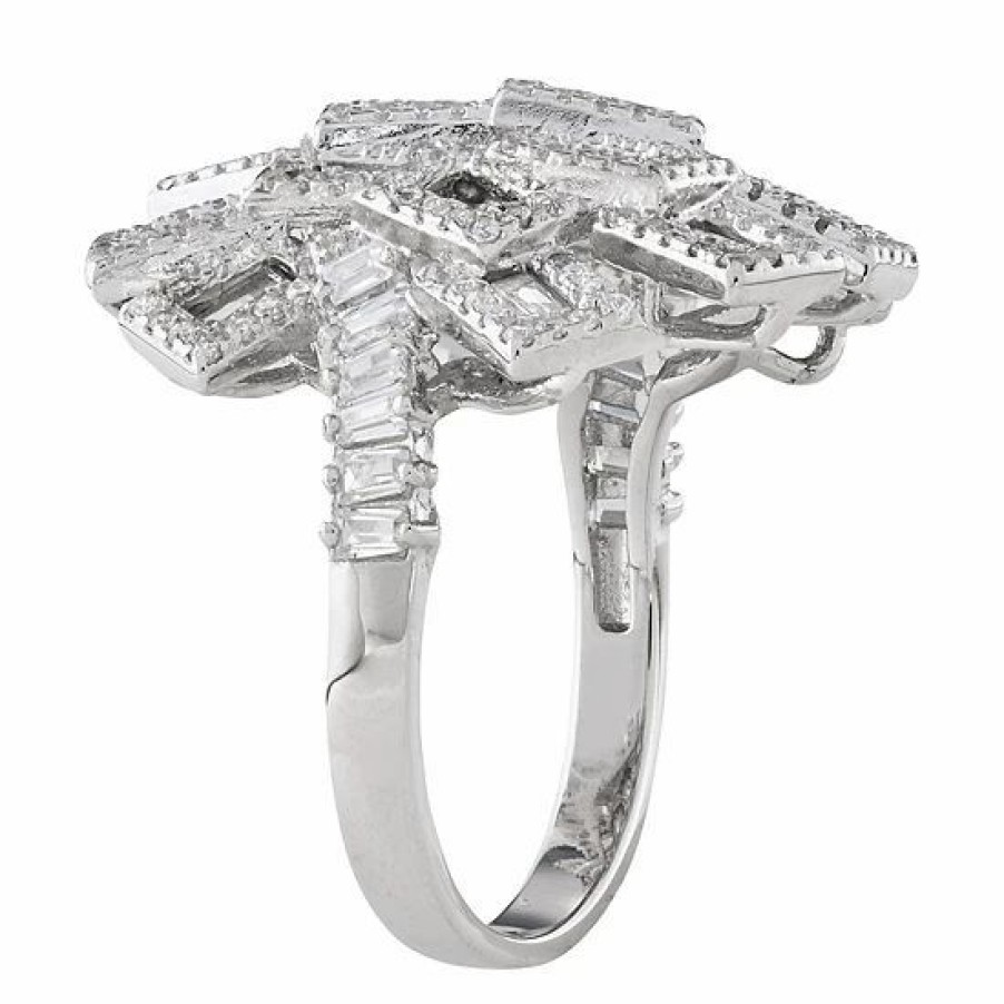 * Designs By Gioelli Sterling Silver Cubic Zirconia Cluster Ring | Jewelry