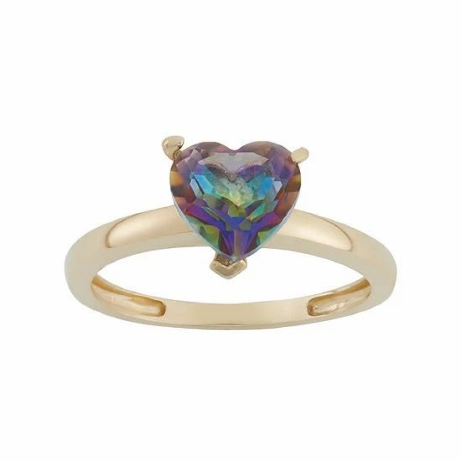 * Designs By Gioelli Mystic Topaz 10K Gold Heart Ring | Jewelry