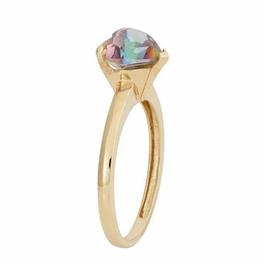 * Designs By Gioelli Mystic Topaz 10K Gold Heart Ring | Jewelry